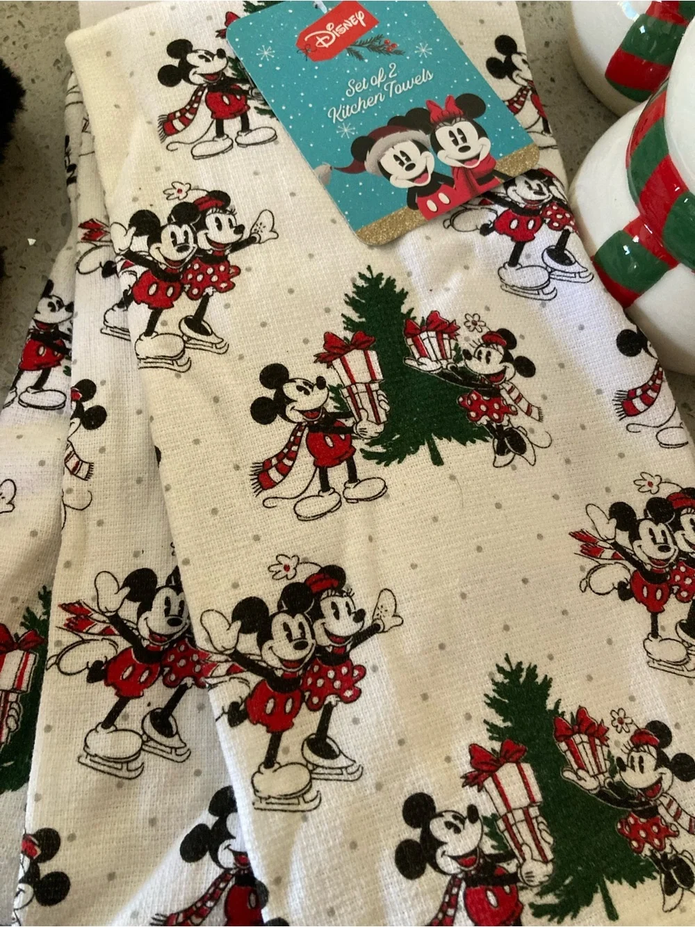 Disney Holiday Kitchen Set with Red, White, Black and Green Accents